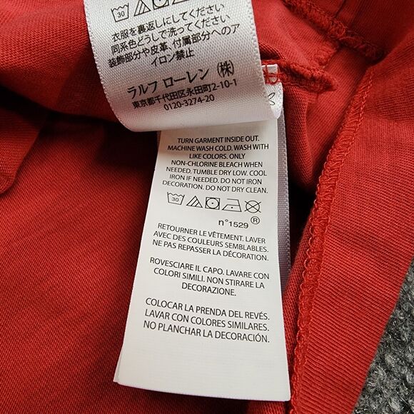 Polo Ralph Lauren Shirt Mens 1XB Red Blue Big Pony #3 Short Sleeve Casual Tee - Picture 15 of 16